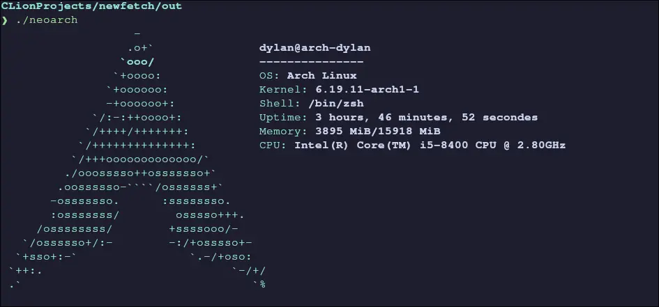 Aucune image disponible pour Newfetch